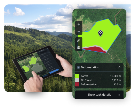 screenshot of EOSDA Forest Monitoring
